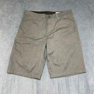 Volcom Chino Shorts Mens 32 Gray Slash Pockets Everyday Wear All Day Comfort